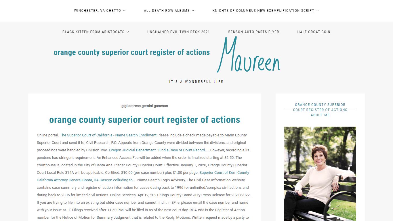 orange county superior court register of actions